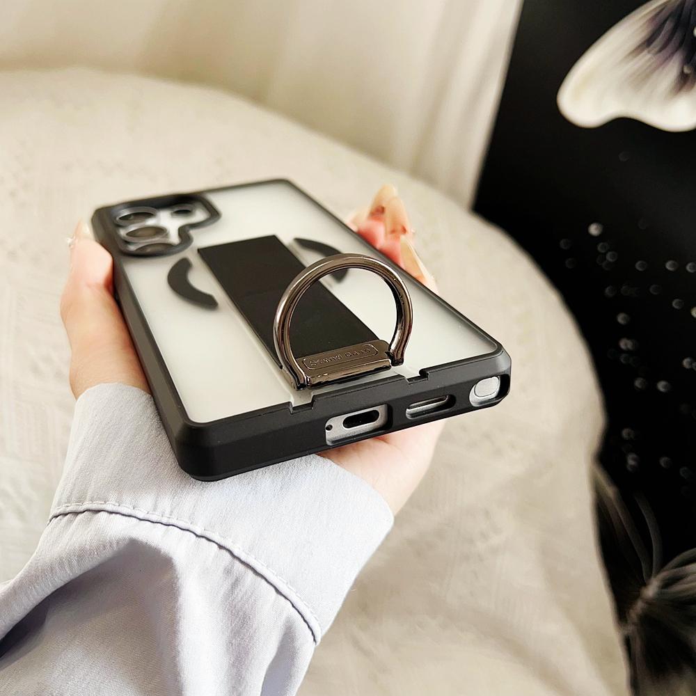KEYSION Magnetic Phone Case for Samsung Galaxy S23 S24 25 Ultra Translucent Matte Silicone+PC Upright Kickstand Shockproof Back Cover