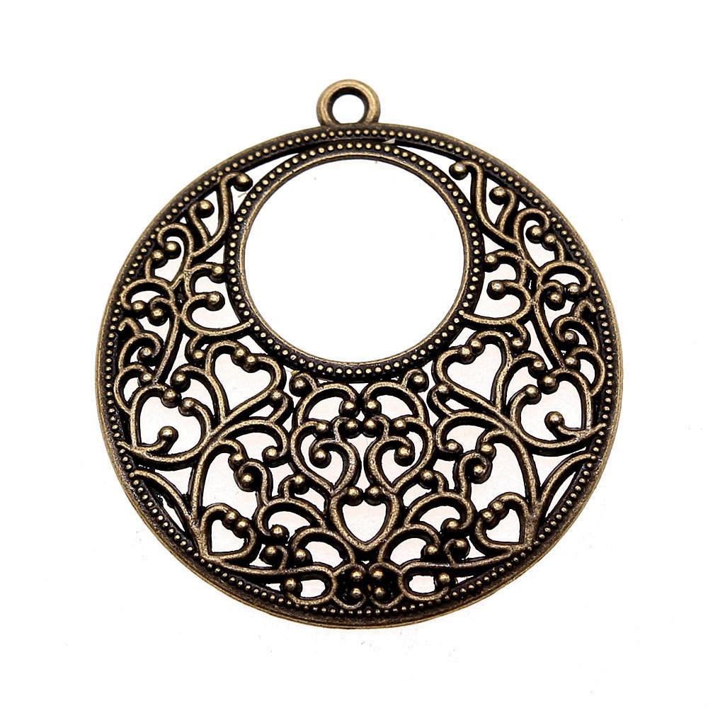 Flowers Of Life Charms Vintage Alloy Pendants For Nature Inspired Jewelry Making