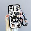 KEYSION Shockproof Case for Samsung A12 A22 4G with Lanyard Silicone Cute 3D Cartoon Doll Phone Cover for Galaxy M32 M12