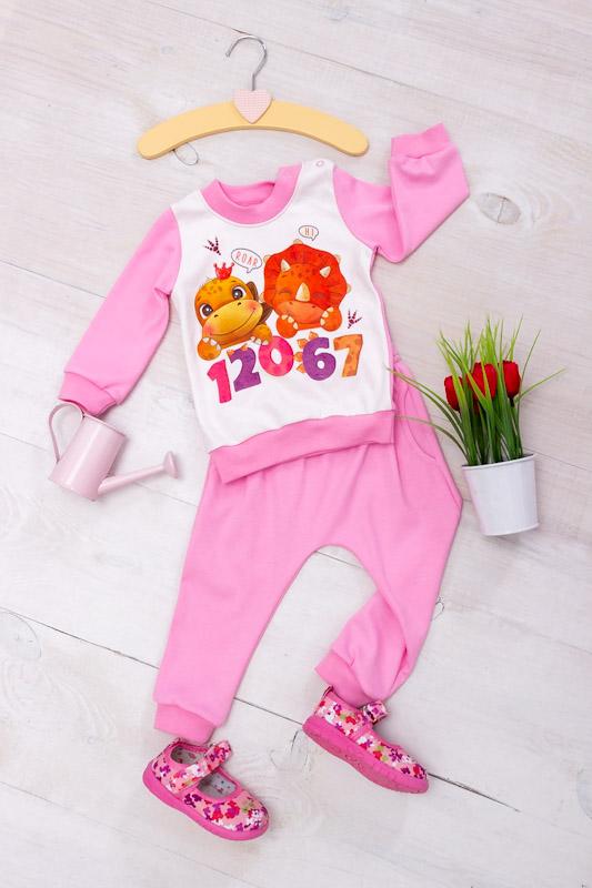 

Комплект дитячого одягу для дівчинки – Сорочка на ґудзиках та штани з кишенями, На будь-який сезон, 9522-015-33-5 HC 68 бейкер miller рожевий колір