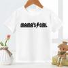 Mamas Boy Letter Kids Tshirt  Euroamerican Fashion Letterprinted Childrens Tshirt for Boys Girls Summer Polyester Fabric
