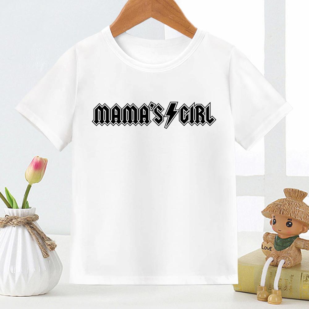 Mamas Boy Letter Kids Tshirt  Euroamerican Fashion Letterprinted Childrens Tshirt for Boys Girls Summer Polyester Fabric