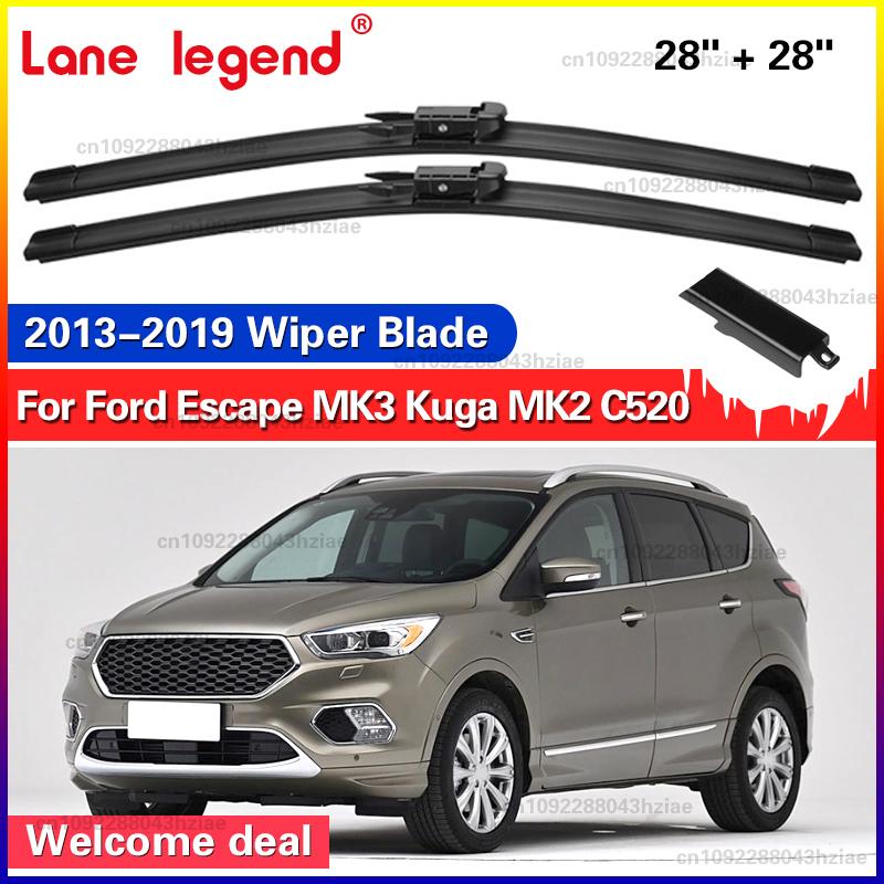 For Ford Escape MK3 Kuga MK2 C520 2013- 28 +28  Front Wiper Blades Windshield Windscreen Window Car Accessories Ford Escape Kuga