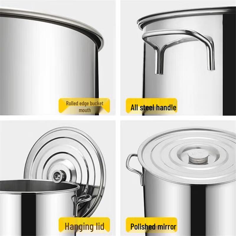 Stainless Steel Thickened Soup and Storage Pot with Lid