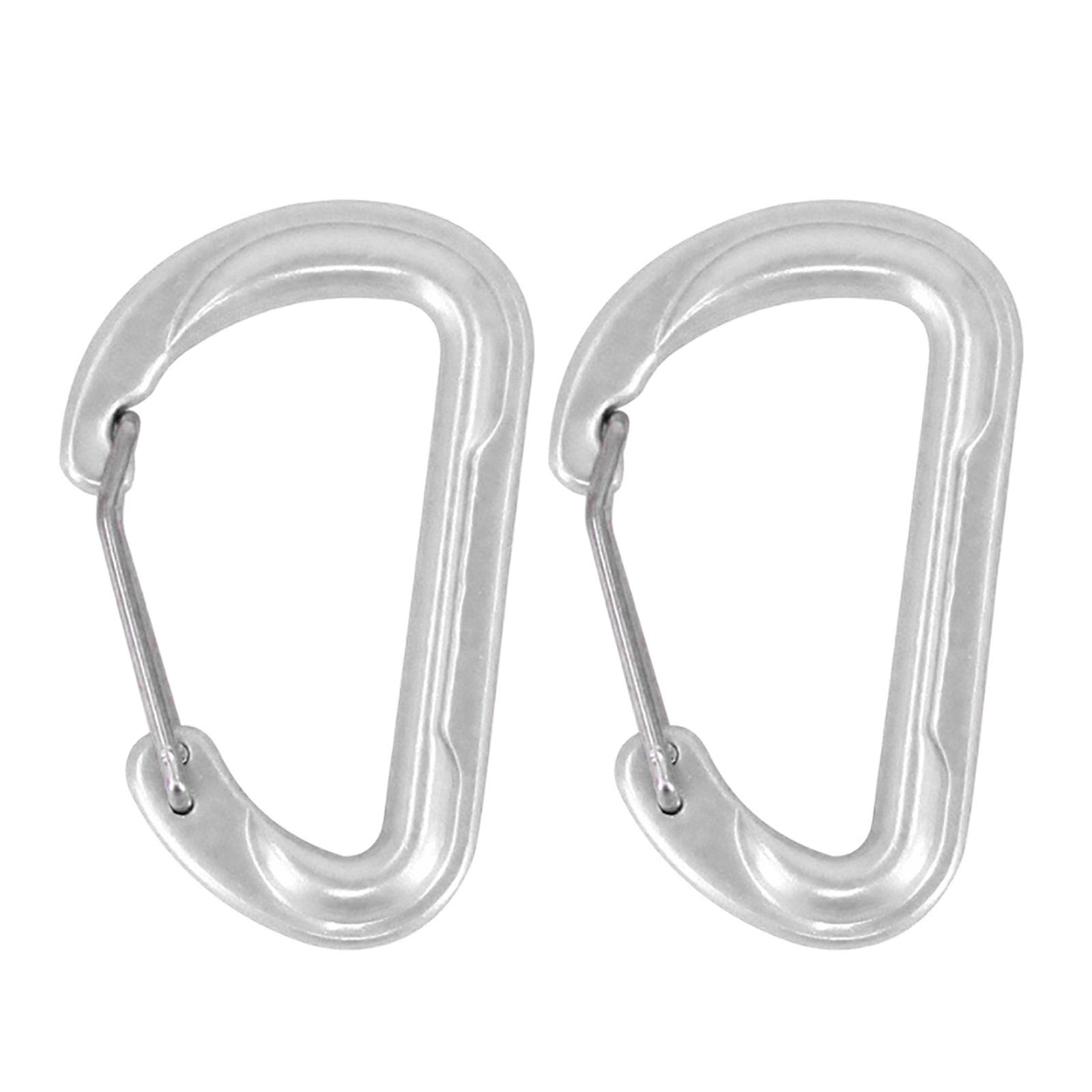 

2 Pcs Spring Snap Clip Hooks D Rings Clip Hook Carabiner Clip Keychain Clip Climbing Carabiner Mountaineering Buckle