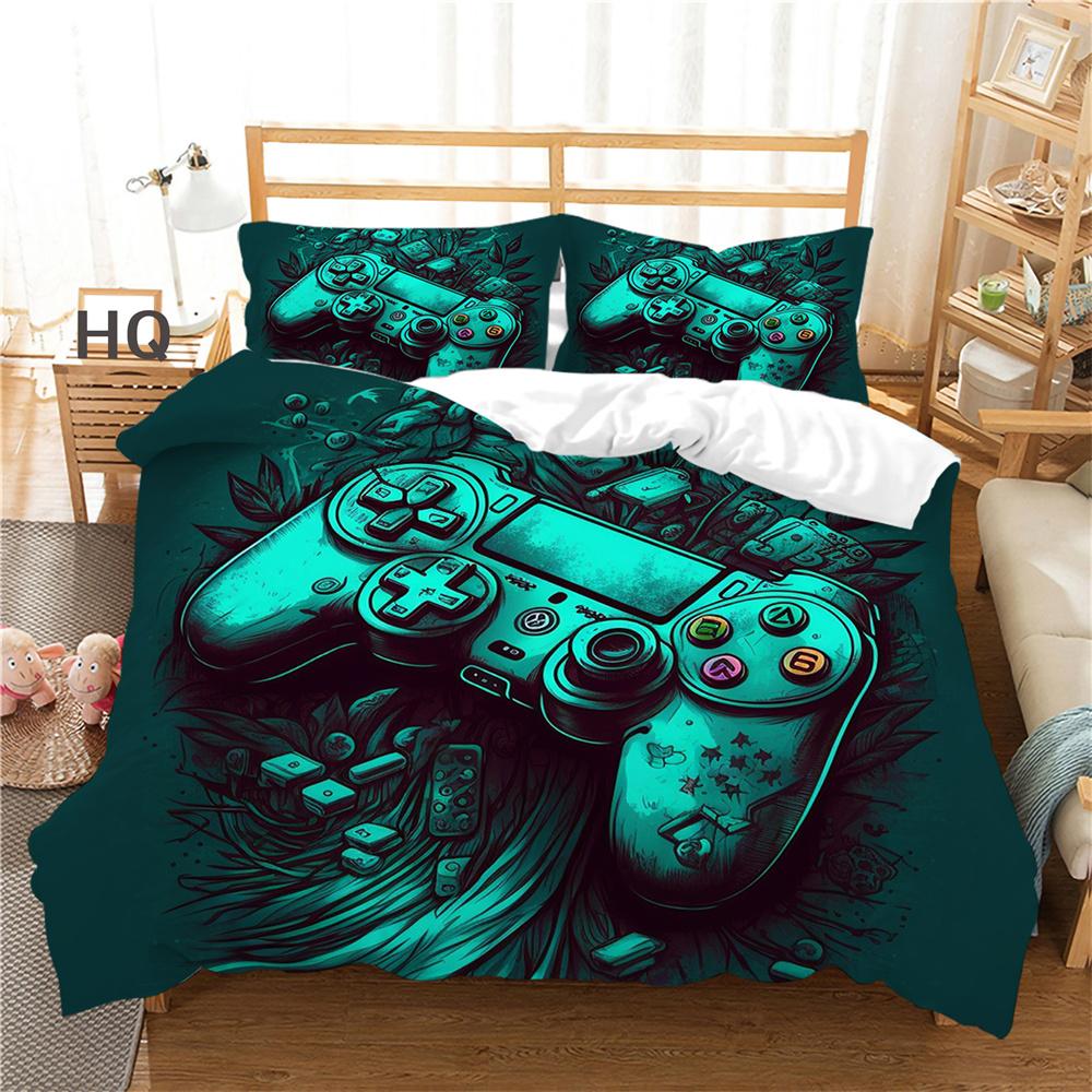 3D herní konzole Tisk Domácí povlečení King Size Povlečení Polyester Chlapecký náctiletý Výzdoba ložnice