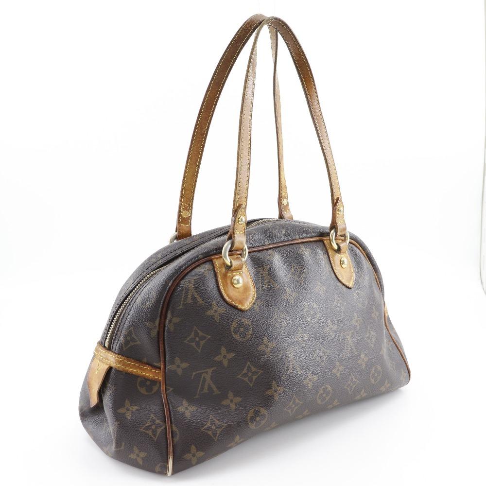 Louis Vuitton Montorgueil PM Umhängetasche M95565 Braun Monogram Canvas Damen Gebraucht