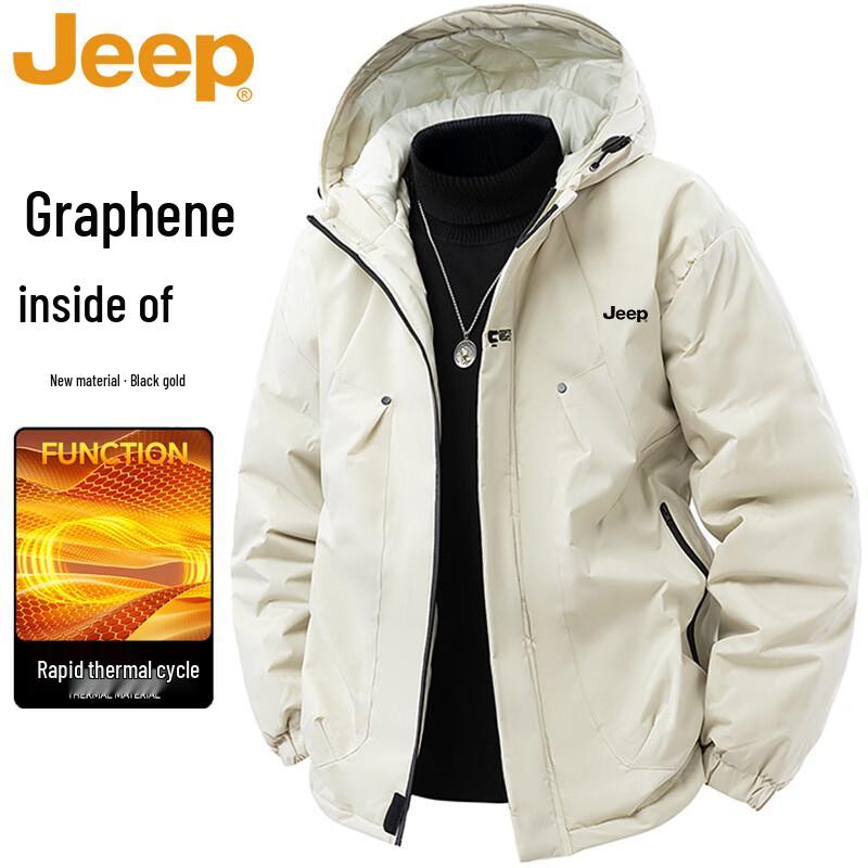 JEEP Men's Hooded Padded Casual Outdoor Jacket