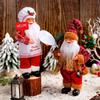 Cross-Border Santa Claus Ornament: Cute Christmas Doll Holding Gift for Window Decoration