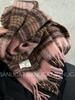 Korean Style Plaid Thickened Winter Shawl Scarf for Women
