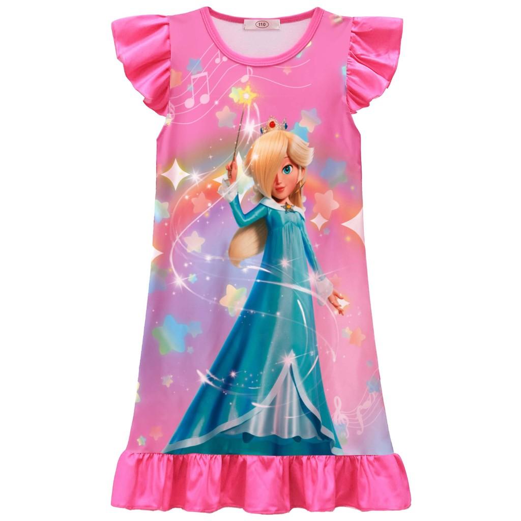 82640 Kids Girls Princess Rosalina Pleat Cartoon Dress