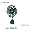 Rhinestone Flower Brooch for Women Unisex Trendy Crystal Glass Pendant Pins Event Funny Luxury Gifts New Year Friends Decoration