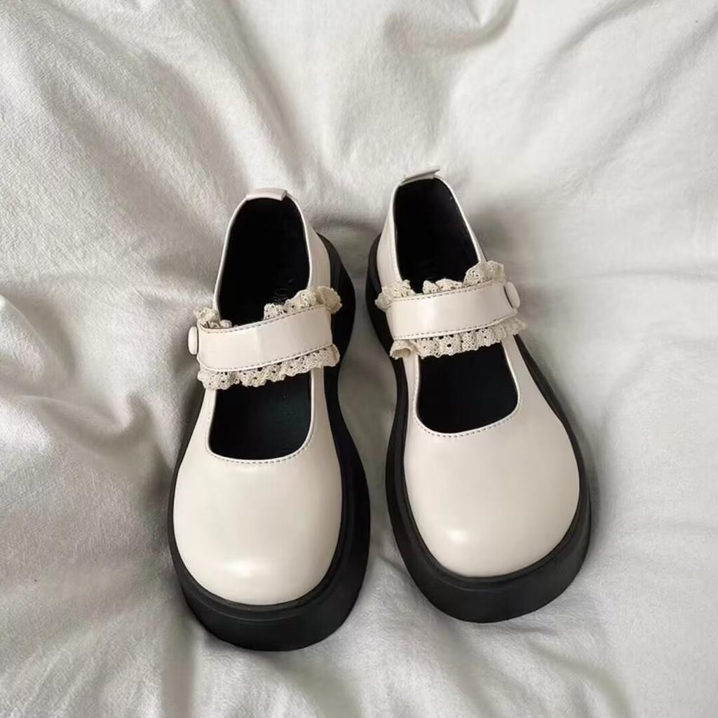 Fashion New Vintage Mary Jane Small Leather Shoes 2024 Spring and Autumn Thick Sole Versatile Design Feel Single Shoe Zapatos De Mujer