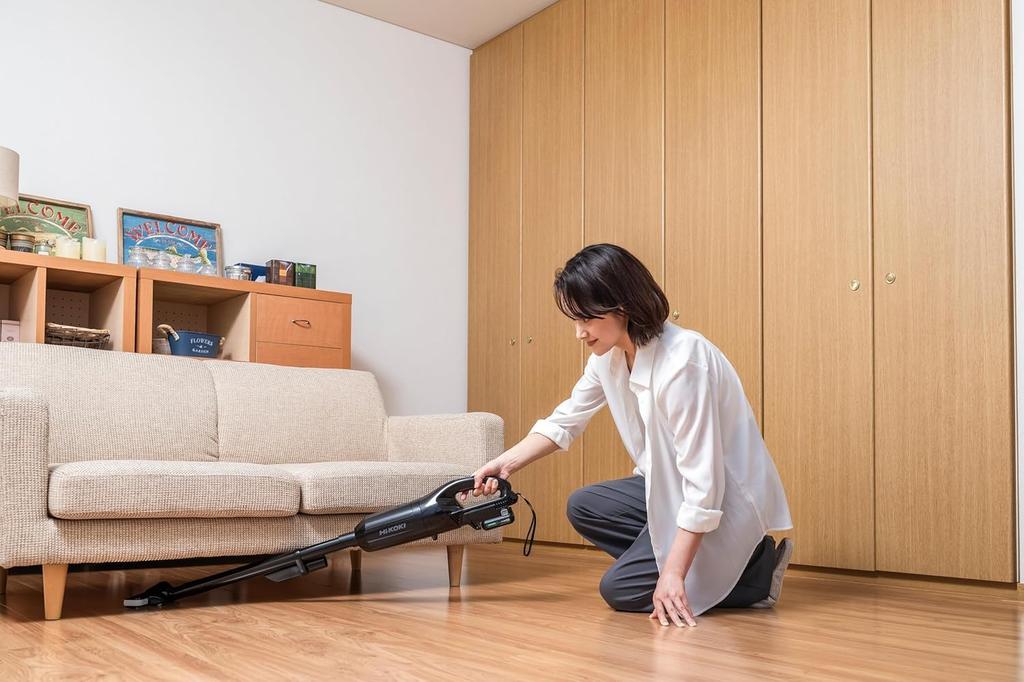 HiKOKI Cordless Vacuum Cleaner R12DC Repair Charger Handy Stick No Paper Bags 10.8V Capsule-Type Black, First-Time Warranty, 2.0Ah Battery, Included,