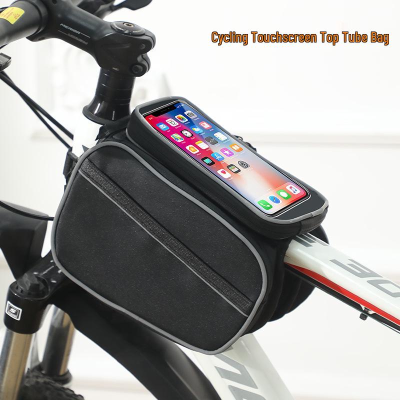 Waterproof Bicycle Front Pannier with Phone Storage