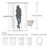 1 Modern Nautical Shower Curtain - Polyester Fabric, White With Red Sailboat And Blue Water Stripes, Machine Washable