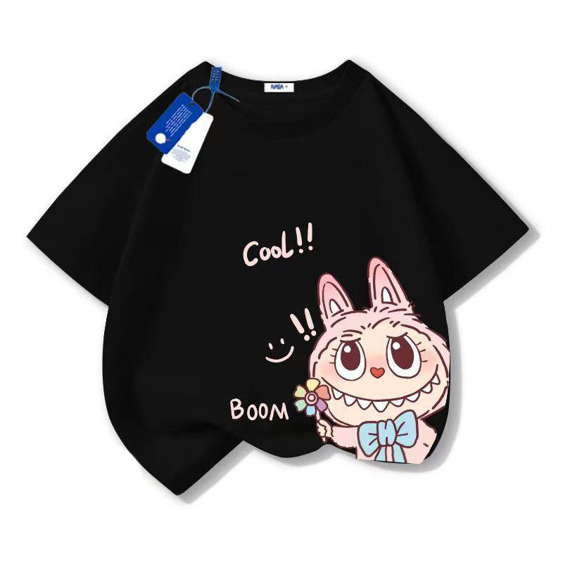 Kawaii LABUBU Anime 3D-Druck Cartoon Anime Kinder T-Shirt Sommer Kurzarm T-Shirt Mädchen Junge T-Shirt Tops
