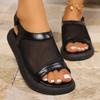 Fashion Women Sandals New Flat Bottom Breathable Mesh Sandals Women Summer Casual Large Size Round Toe Ladies Shoes Sandalias De Mujer