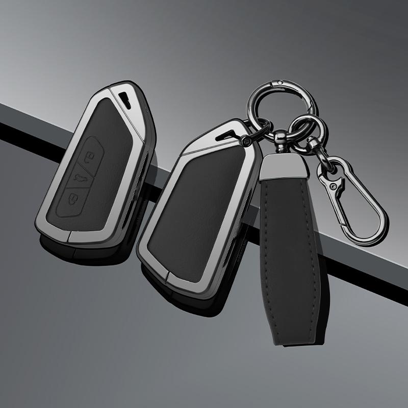Zinc Alloy Leather Car Key Case Key Case For Volkswagen Volkswagen Gtd Magotan Golf 8 Mk8 Id.3 Id.4 Id.6 Cupra Formentor Key Fob