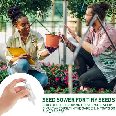 Mini Sowing Seed Dispenser Manual Sower Seed Spreader Handheld Seed Planter Tool Settings Hand Seeder with