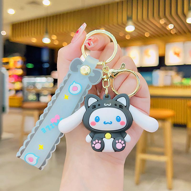 Милый мультяшный брелок Очаровательный мягкий ПВХ брелок для рюкзаков и автомобилей Cat