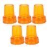 5PCS 22mm Single Angle Cane Tips Imitation Tire Texture Preservative Nonslip Rubber Translucent 7Celsius8in Crutch Tips for Cane