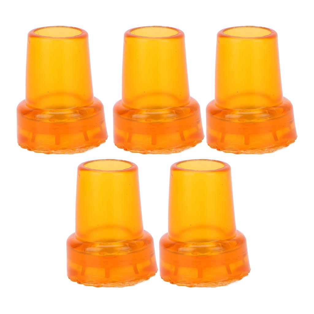5PCS 22mm Single Angle Cane Tips Imitation Tire Texture Preservative Nonslip Rubber Translucent 7Celsius8in Crutch Tips for Cane