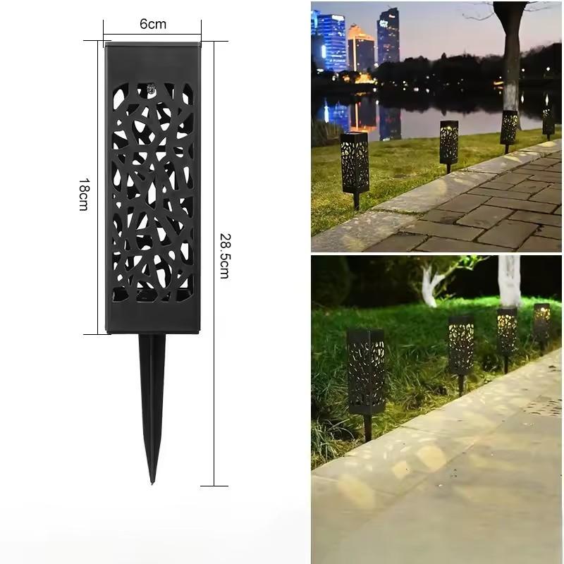 Waterproof Solar Lawn Lights Decorative Cutout Pattern LED Garden Lights Auto on Off Sensor Outdoor Landscape Lighting Pathways