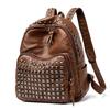Punk Style Rivet Women'S Backpack 2025 Winter New High Quality Soft Leather Leisure Travel Large Capacity School Bags For Teenage Girls Black Mochila