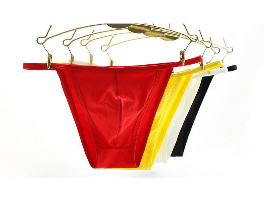Men's Sexy Low-Waist Cotton T-back Underwear