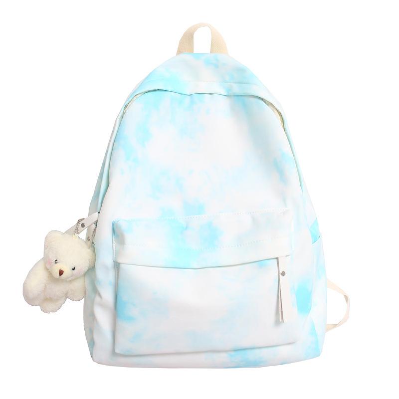 Schoolbag1011 Summer New Nylon Smudge Student Backpack Simple Fashion Casual Men's and Women's School Bags