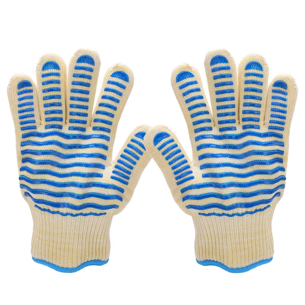 2PCS HeatResistant Glove Free Size 500 Celsius  NonSlip Flame Retardant for Microwave Oven Hand Protection
