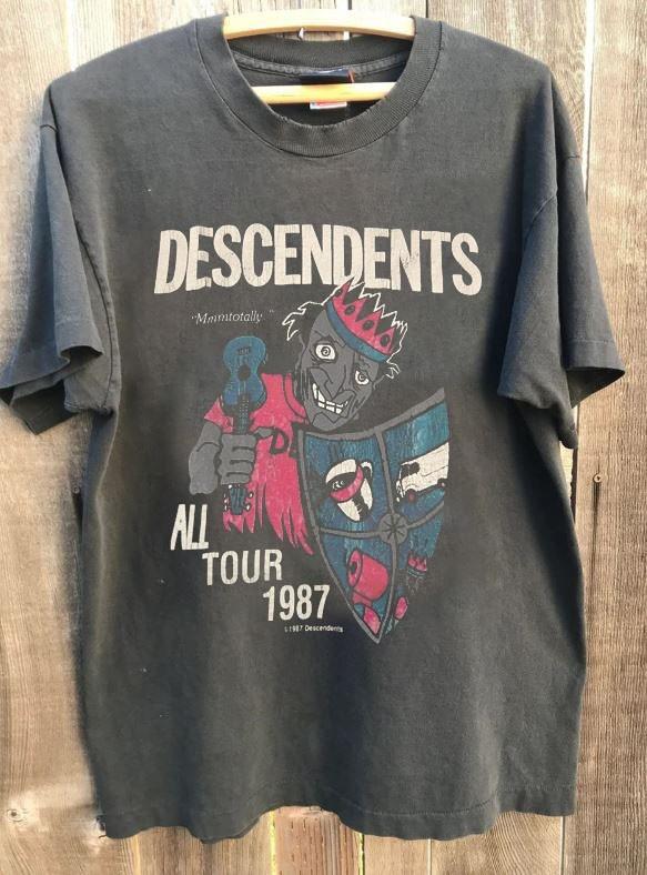 Vtg 1987 Descendents Band Shirt Rare Design Charcoal Unisex Shirt S5XL WA3185 XXL