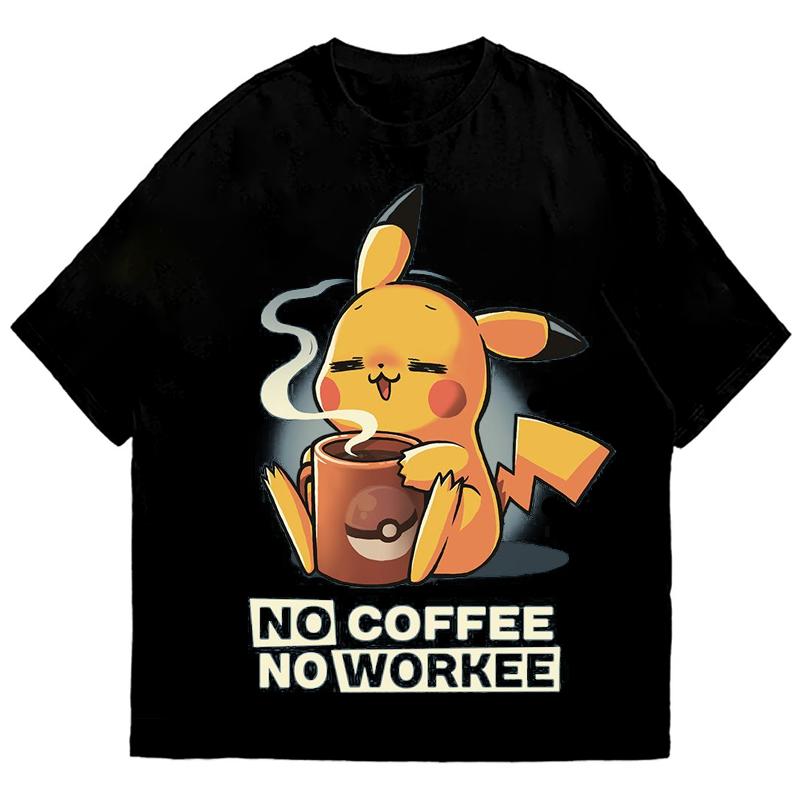 Anime Pokmon Graphic Unisexs Womens T Shirt Cotton Oneck Y2k Harajuku 2026 Summer Unisex Fashion TShirt Black Tee Tops Unisex