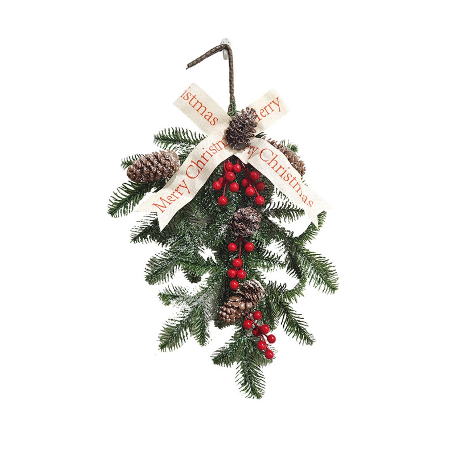 

Рождественские украшения Рождественские иголки Подвесные настенные дверные подвесные One Size белый