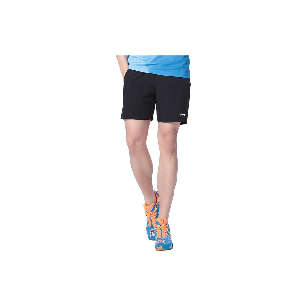 Li Ning Solid Color Loose Breathable Comfortable Casual Shorts Unisex shorts Black AKSN721-1