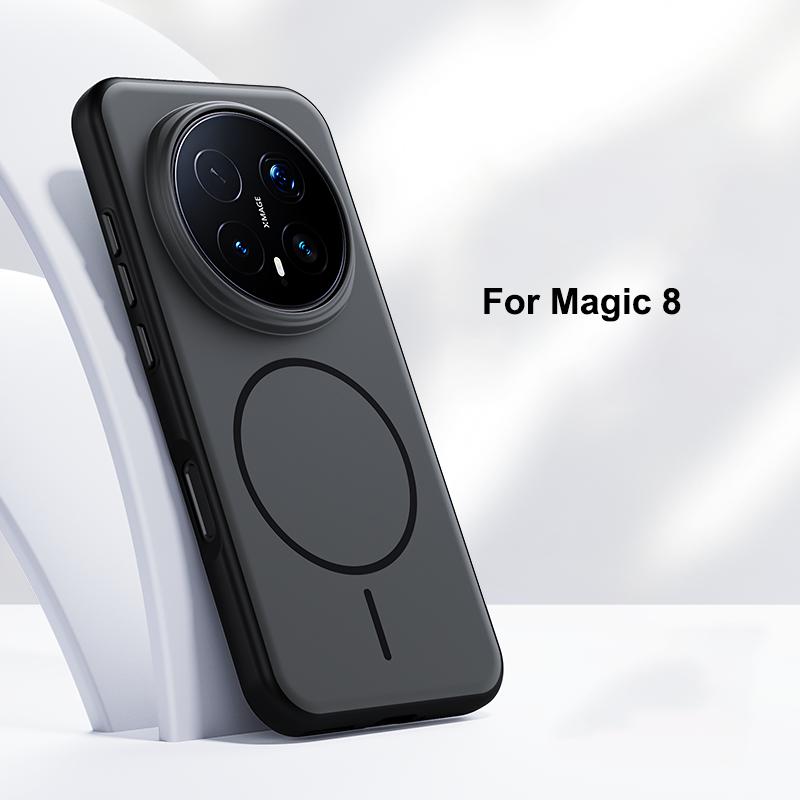 Pro Honor Magic 8 a Magic 8 Pro Pouzdro Magsafe Matný Povrch Dotyku Baby Skin Odolné Proti Otiskům Prstů Pevný Hybridní Kryt