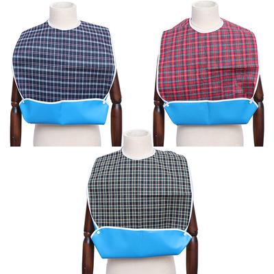 Waterproof Adult Bibs Elder Apron Bibs Adjustable Wearable Dinner Feeding Bib