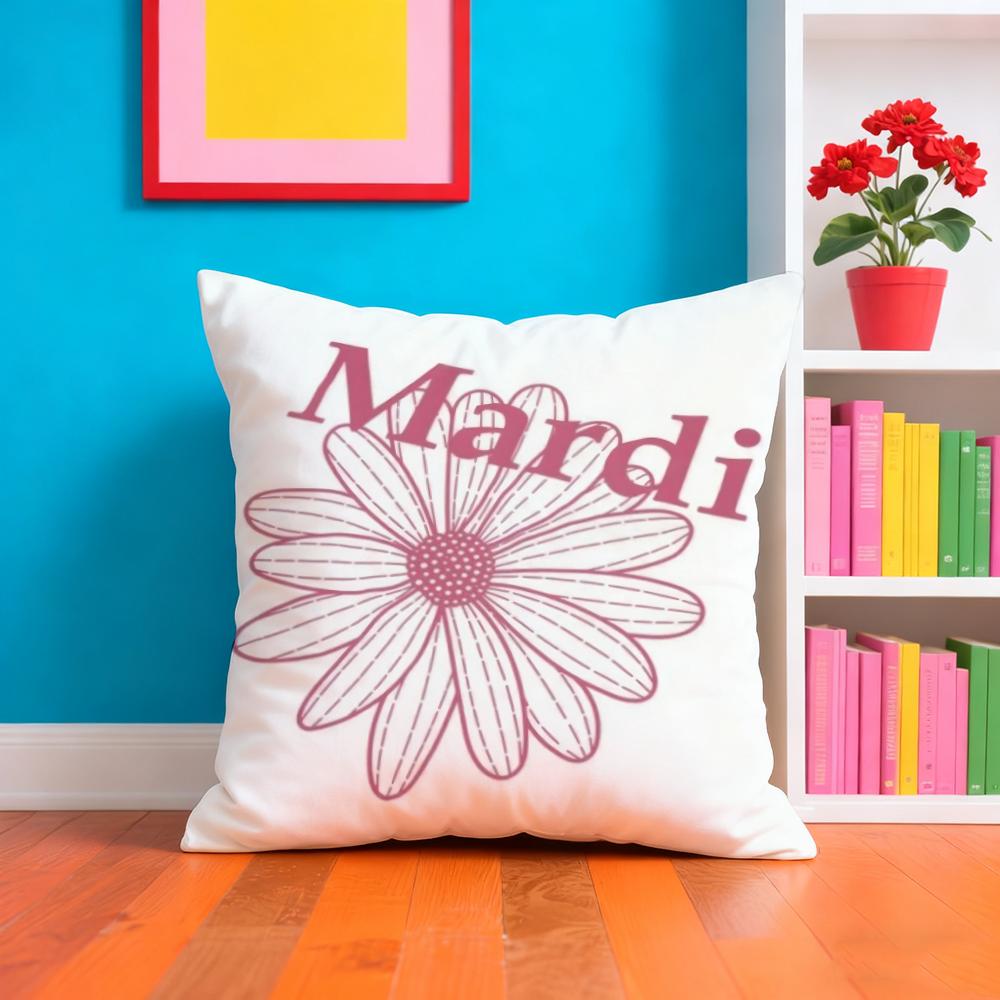 Luxury M-Mardis M-Mercreds Cushion Cover Plush Fabric Soft Double-Sided Printed Sofa Warm Winter Home Gift Pillow Case