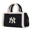New MLB Polyester Tote Bag, Shopping Bag, Shoulder Bag, Crossbody Bag, Handbag Small Women's Black 3AORS0746-50BKS