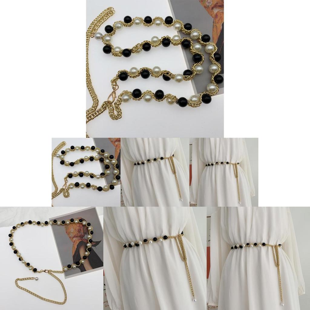 Elegant Black And White Beaded Belt For Women Chic Woven Style For Every Occasion