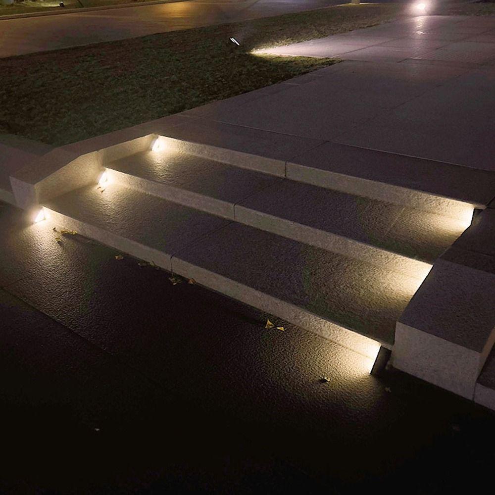 LED Solar Step Lamp Warm Light Outdoor Floor Light High Quality Stair Light  Step Deck Fence