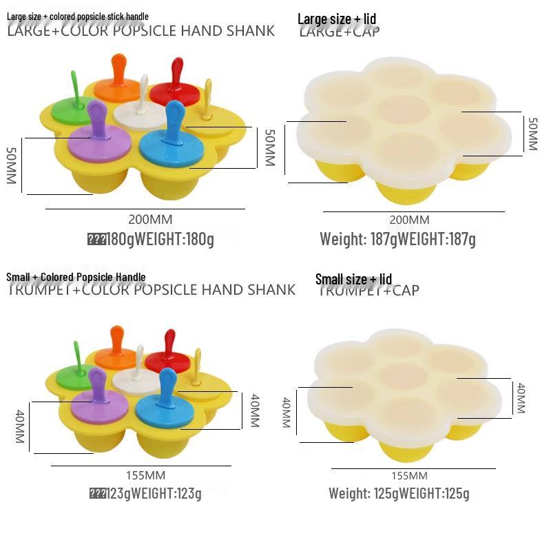 Silicone Ice Cream and Popsicle Mold for Homemade Mini Treats