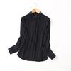 Export Export Whole Transaction Goods Simple Temperamental All-Match Pure Color Long Sleeves Pearl Chiffon Shirt for Women Autumn Undershirt