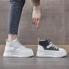 Genuine Leather High-top Shoes Women's Shoes Thick Bottom Casual White Shoes