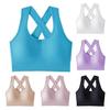 Women Vest Bra Anti-snagging Shockproof Sport Jogging Underwear Hollow Back Detachable Pads Quick Heat