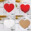 100pcs Heart Shaped Cards Blank Cards Label Kraft Paper Hanging Decoration Hand Gift Hanging Tag DIY Crafts