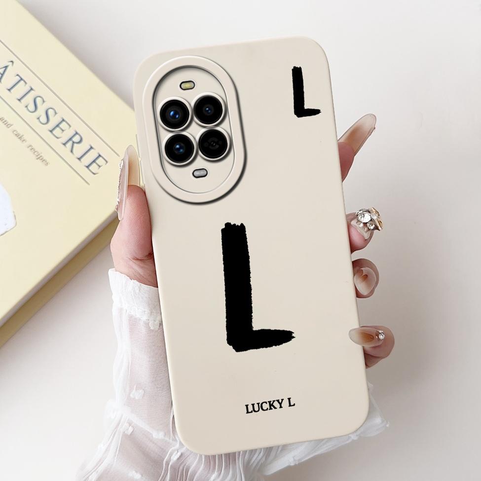 For Huawei Nova 13Pro MIS-AL00 Phone Cover For Huawei Nova 13 Pro Case Silicone Simple Fashion A-Z Letters Shockproof Bumper