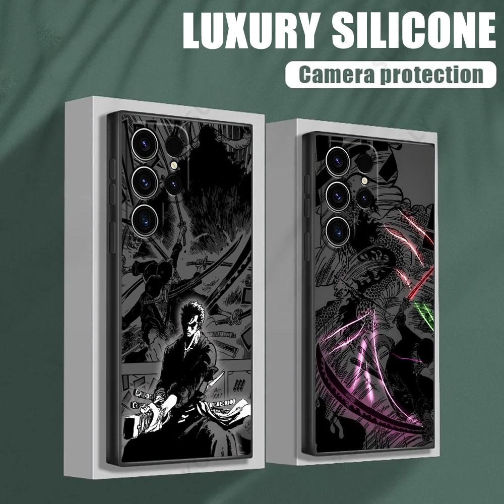 Ones P-Pieces Zoro Manga Phone Case For Samsung Galaxy S25 S24 S23 S20 S21 FE S26 S22 Ultra 5G S26 Plus S25FE Soft Silicon Cover