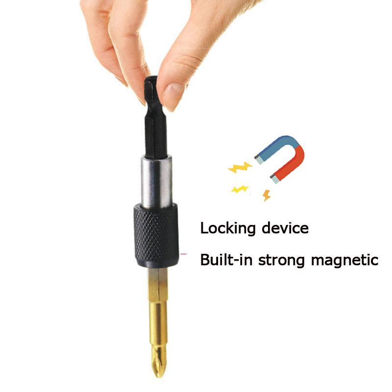 60mm hexagonal quick change rod 6.35mm self-locking screwdriver connect rod power tool accessory magnetic sleeve extension rod